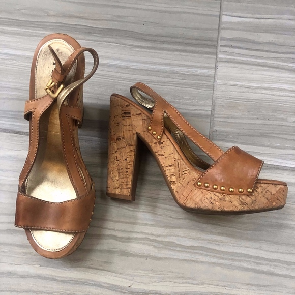 Vintage Prada Sling backs with Cork Sole - Picture 2 of 4